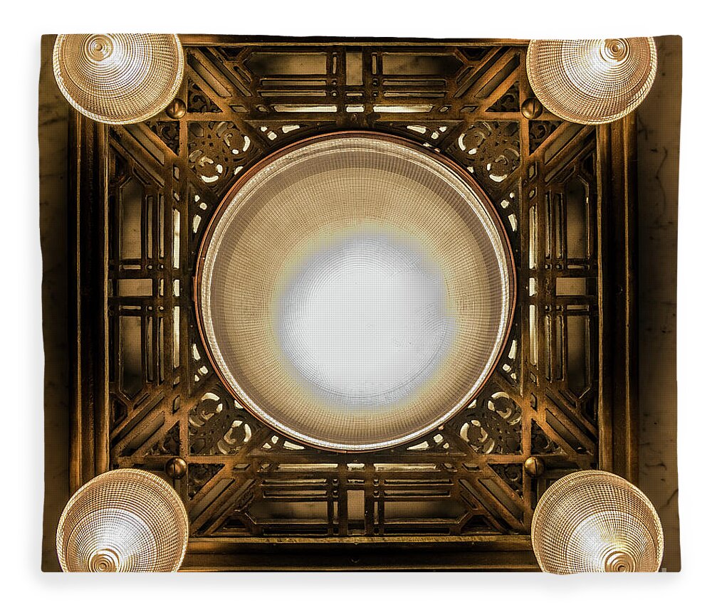 Art Fleece Blanket featuring the photograph A Chandelier in the Rookery by David Levin