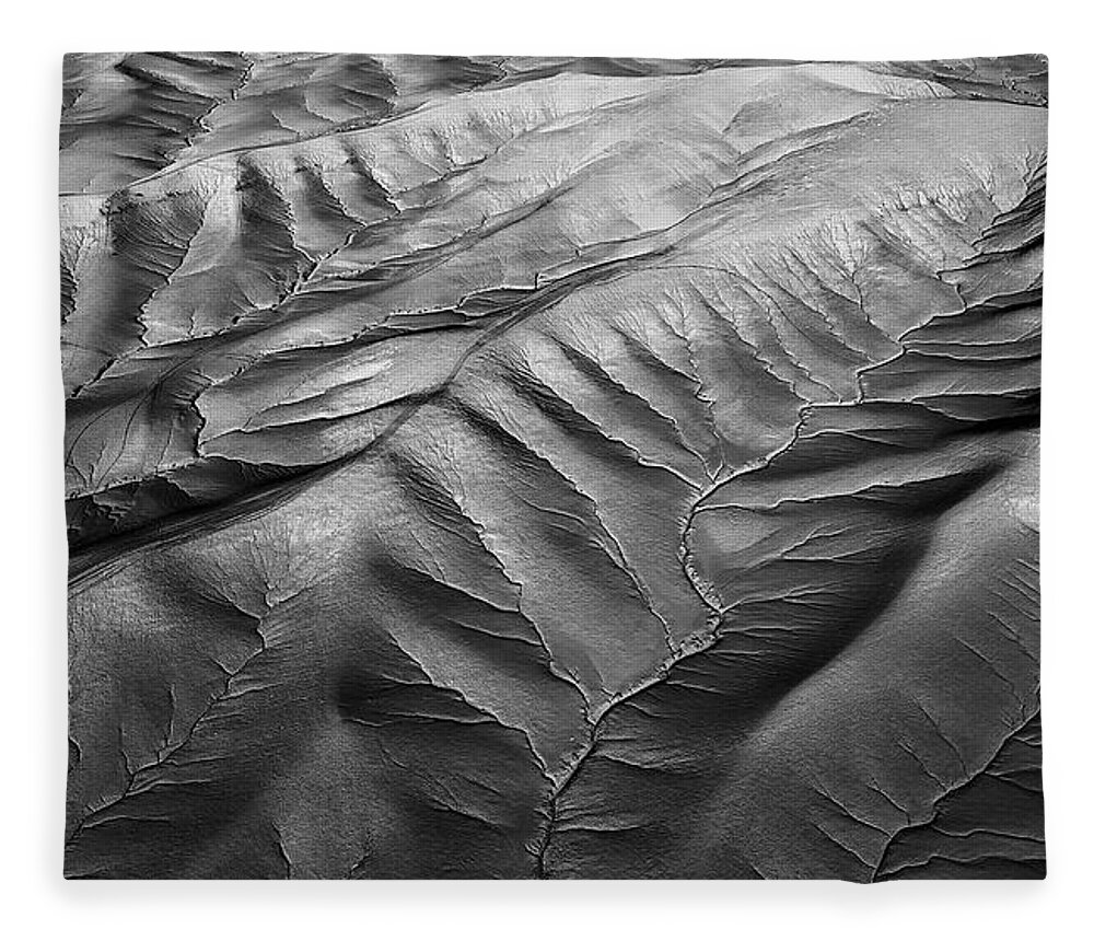 Utah Badlands Fleece Blanket featuring the photograph Abstract Trees In the Utah Badlands #1 by Susan Candelario