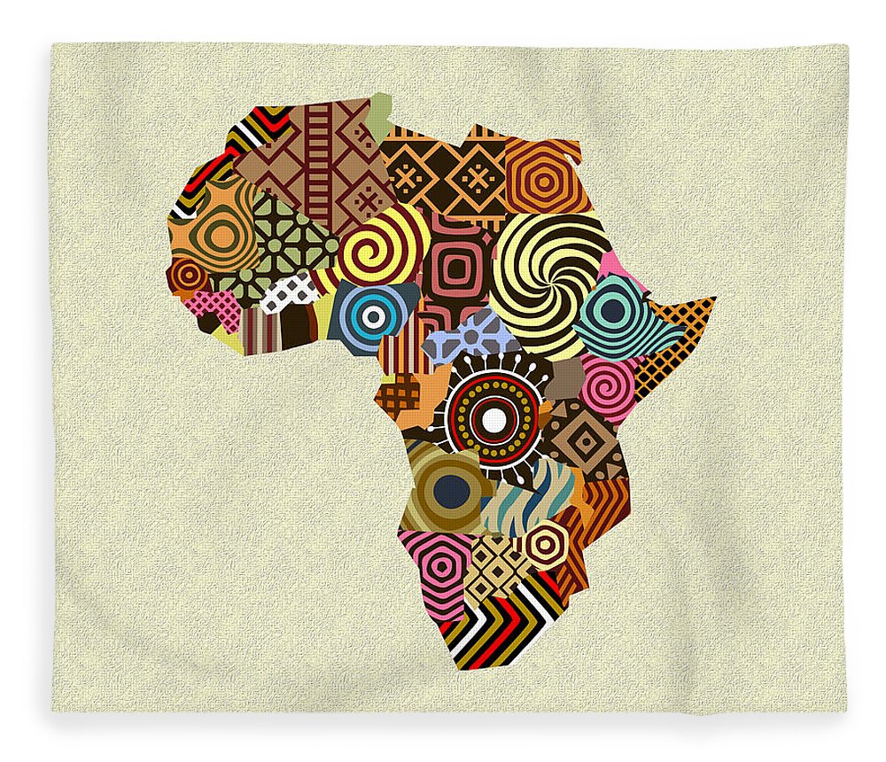 African Colorful Pattern Africa Map mug Africa Print Matte Black Magic Mug