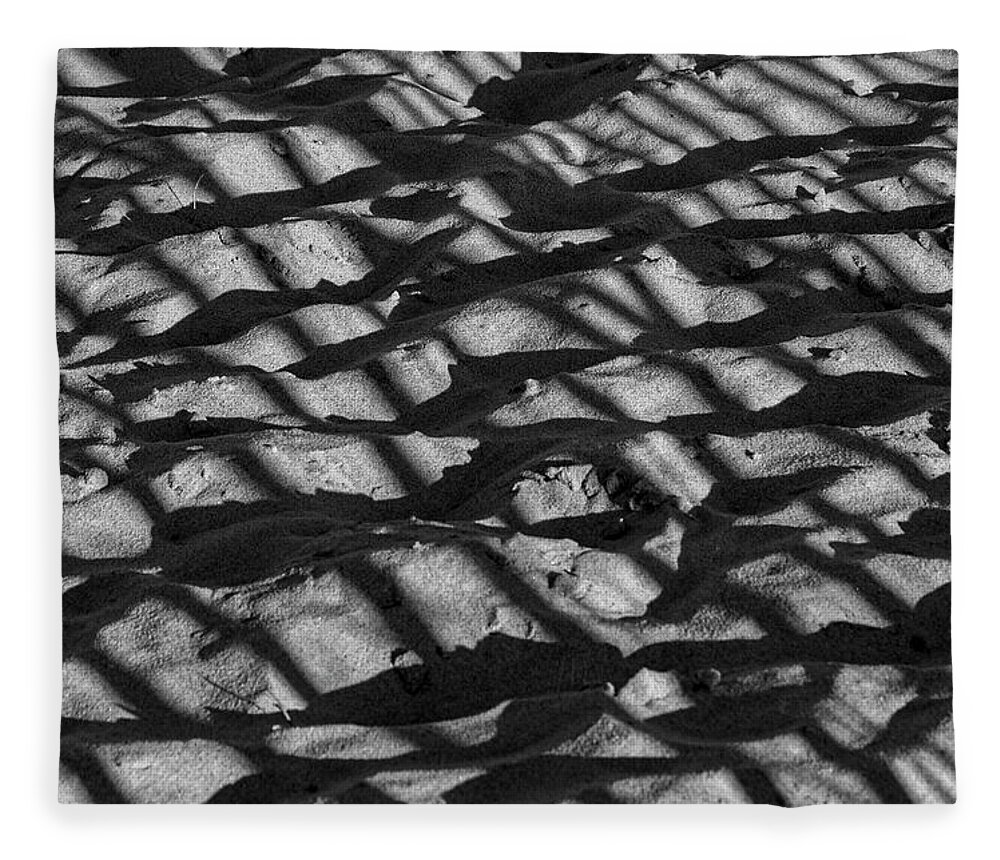 Sand Fleece Blanket featuring the photograph Beach Shadows #1 by Cathy Kovarik