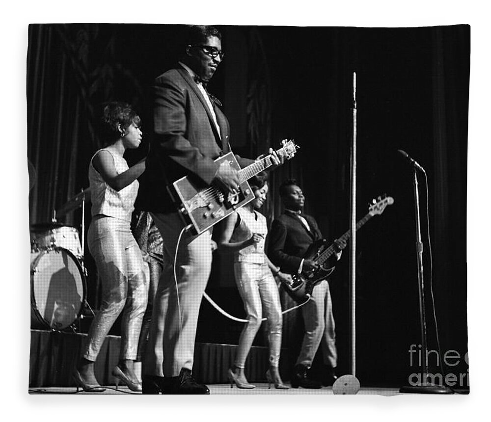 Bo Fleece Blanket featuring the photograph Bo Diddley #1 by Action