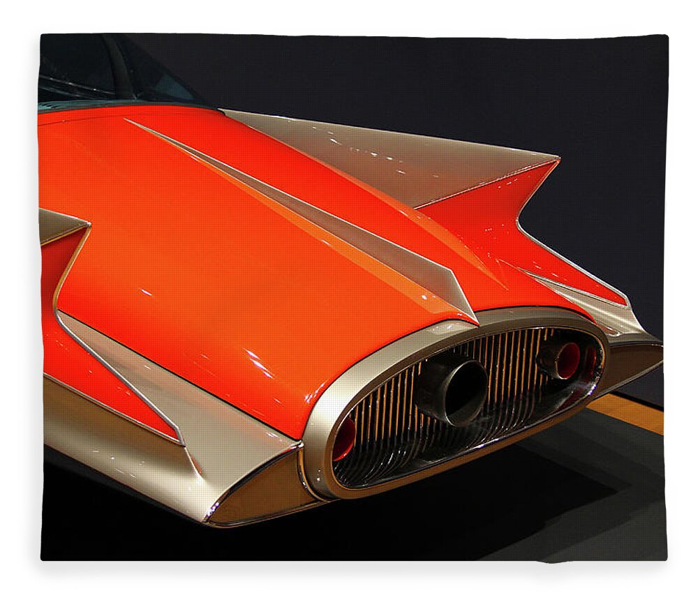Concept Car Fleece Blanket featuring the photograph Chrysler - 1955 Concept Car #1 by Richard Krebs