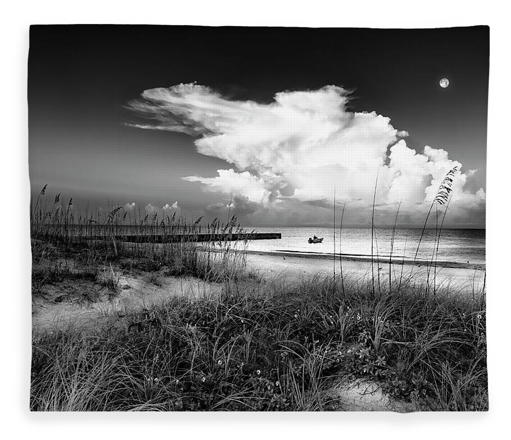 Coquina Beach Fleece Blanket featuring the photograph Coquina Beach Morning #1 by ARTtography by David Bruce Kawchak