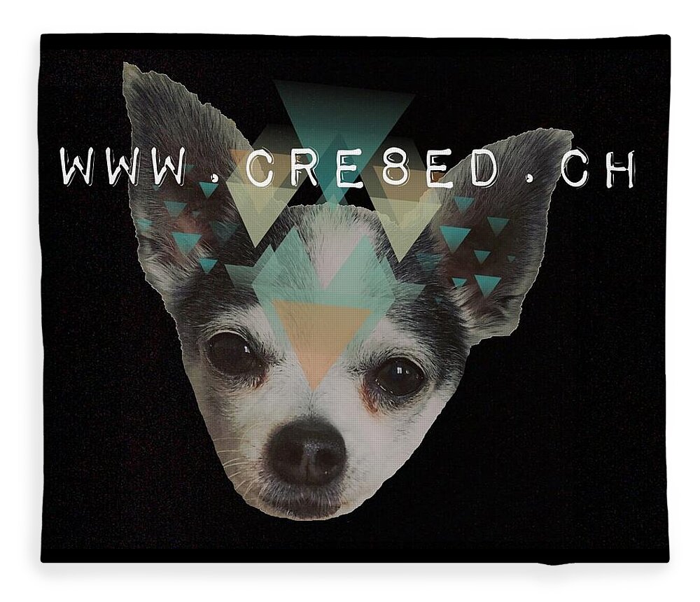 Www.cre8ed.ch Fleece Blanket featuring the digital art Cre8ed #1 by Tanja Leuenberger