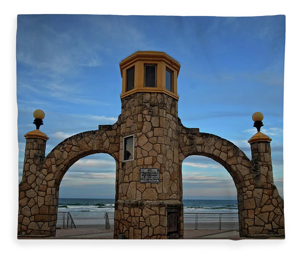 Beach Fleece Blanket featuring the photograph Daytona Beach #1 by George Taylor