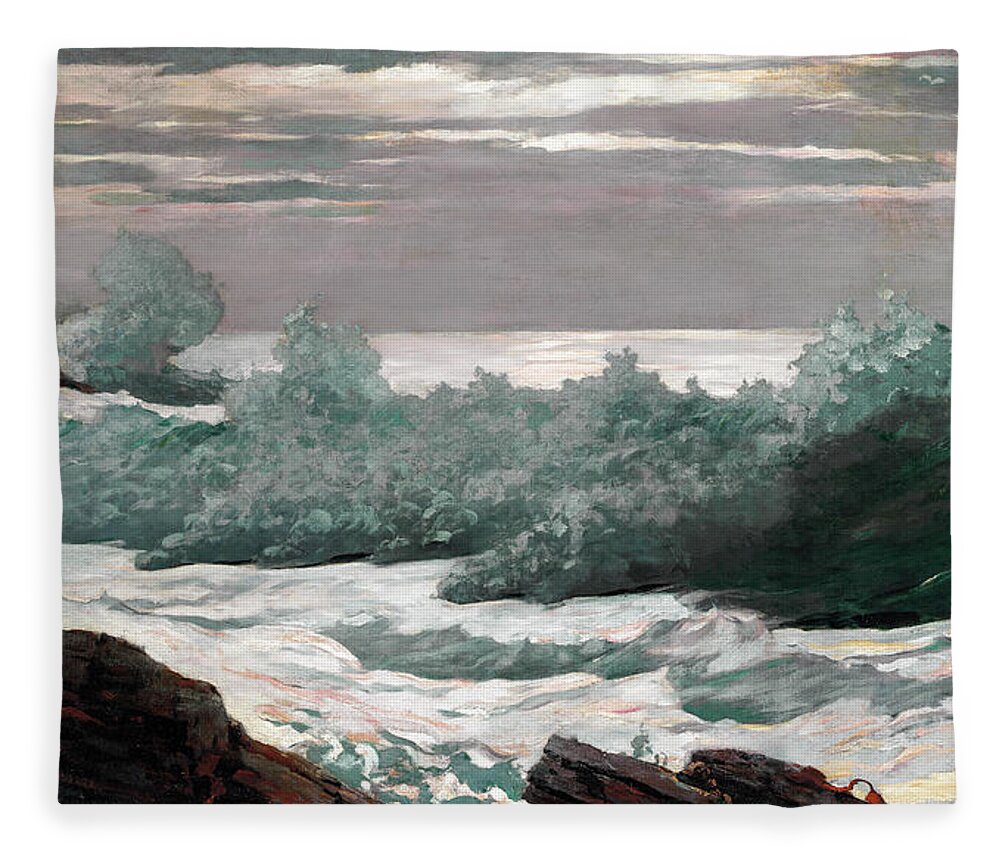 Winslow Homer Fleece Blanket featuring the painting Early Morning After a Storm at Sea by Winslow Homer