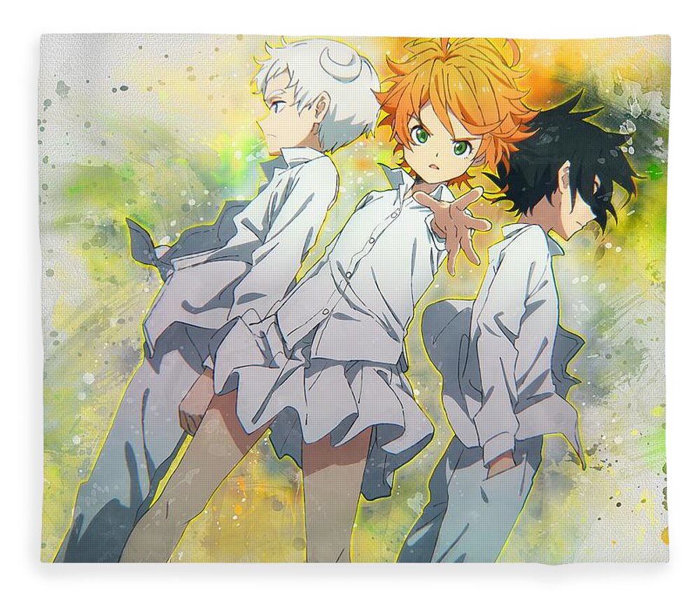 Norman The Promised Neverland Throw Blanket