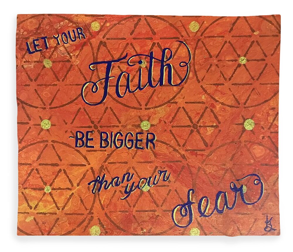 Acrylic Painting Fleece Blanket featuring the painting Faith #1 by Karen Buford
