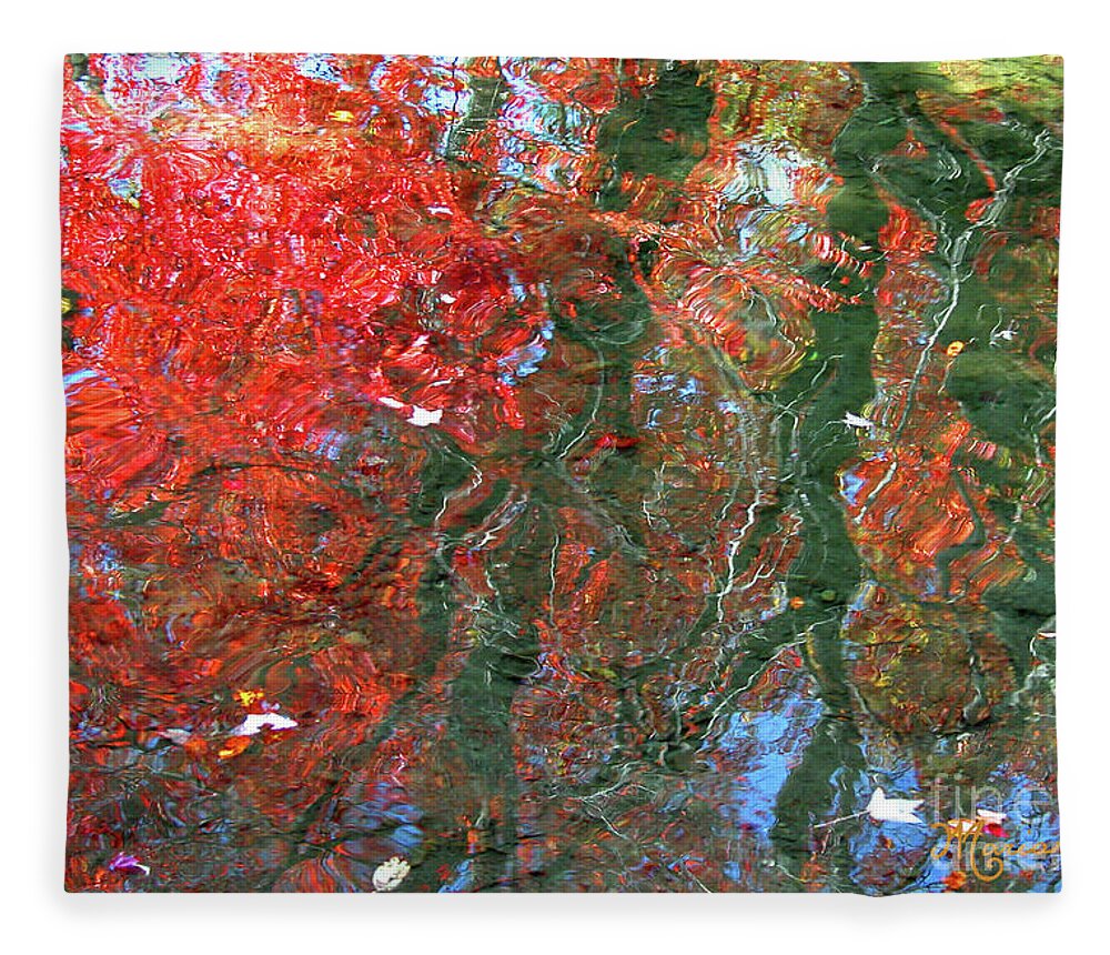 Nature Fleece Blanket featuring the photograph Fall Reflections #2 by Mariarosa Rockefeller