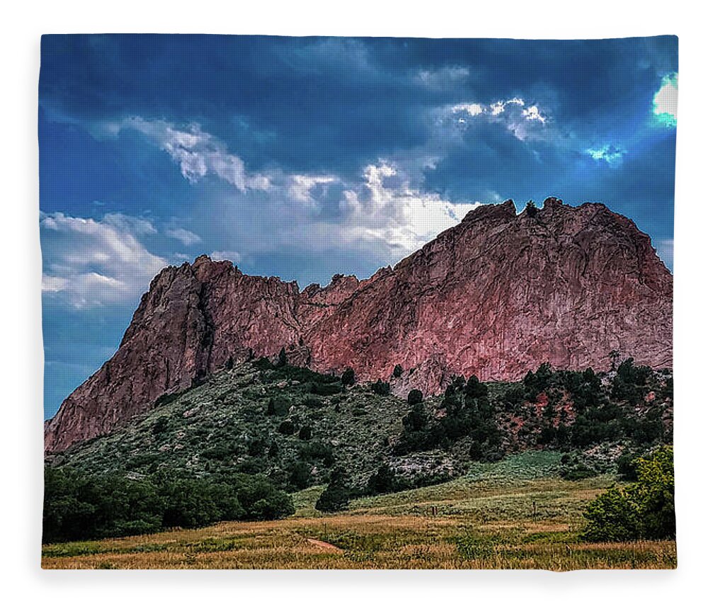 Garden Fleece Blanket featuring the photograph Garden Of The God's Colorado #1 by Rene Vasquez