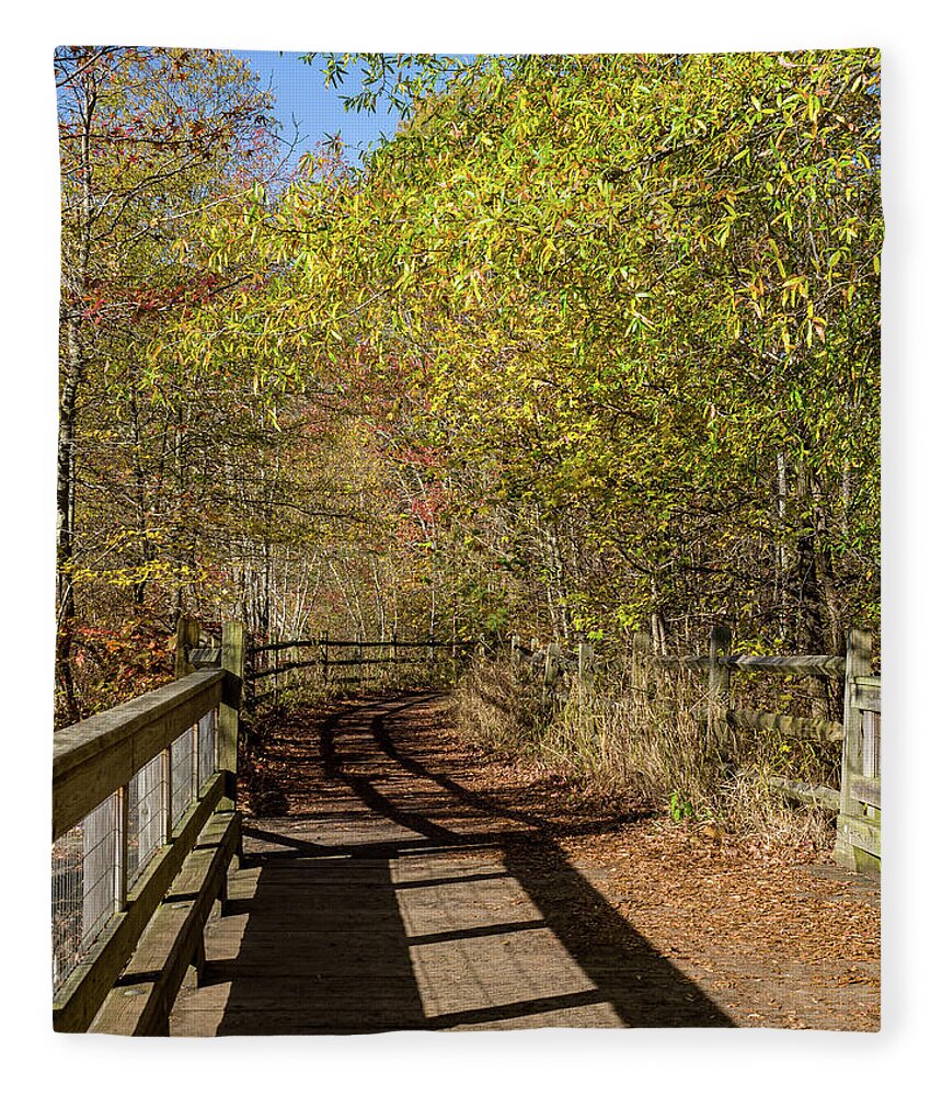 Fall Fleece Blanket featuring the photograph Golden Fall Color by Louis Dallara