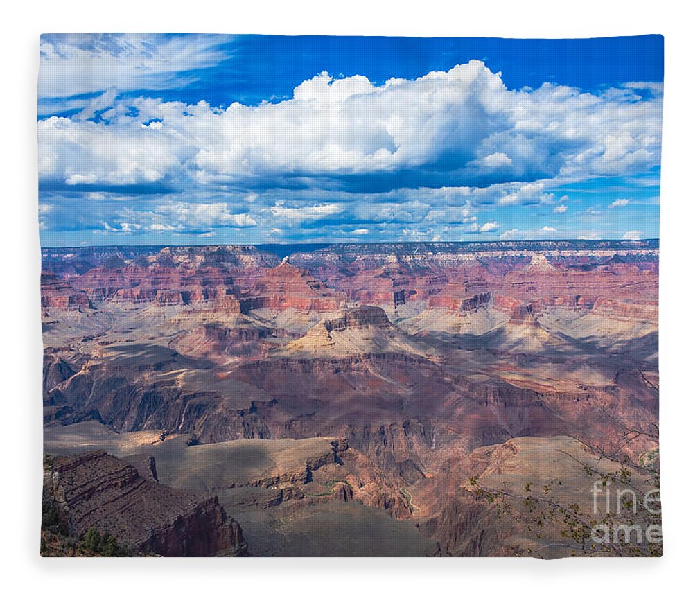 Grand Canyon Fleece Blanket featuring the digital art Grand Canyon by Tammy Keyes
