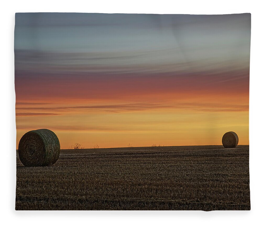 Landscape Fleece Blanket featuring the photograph Harvest #1 by Dan Jurak