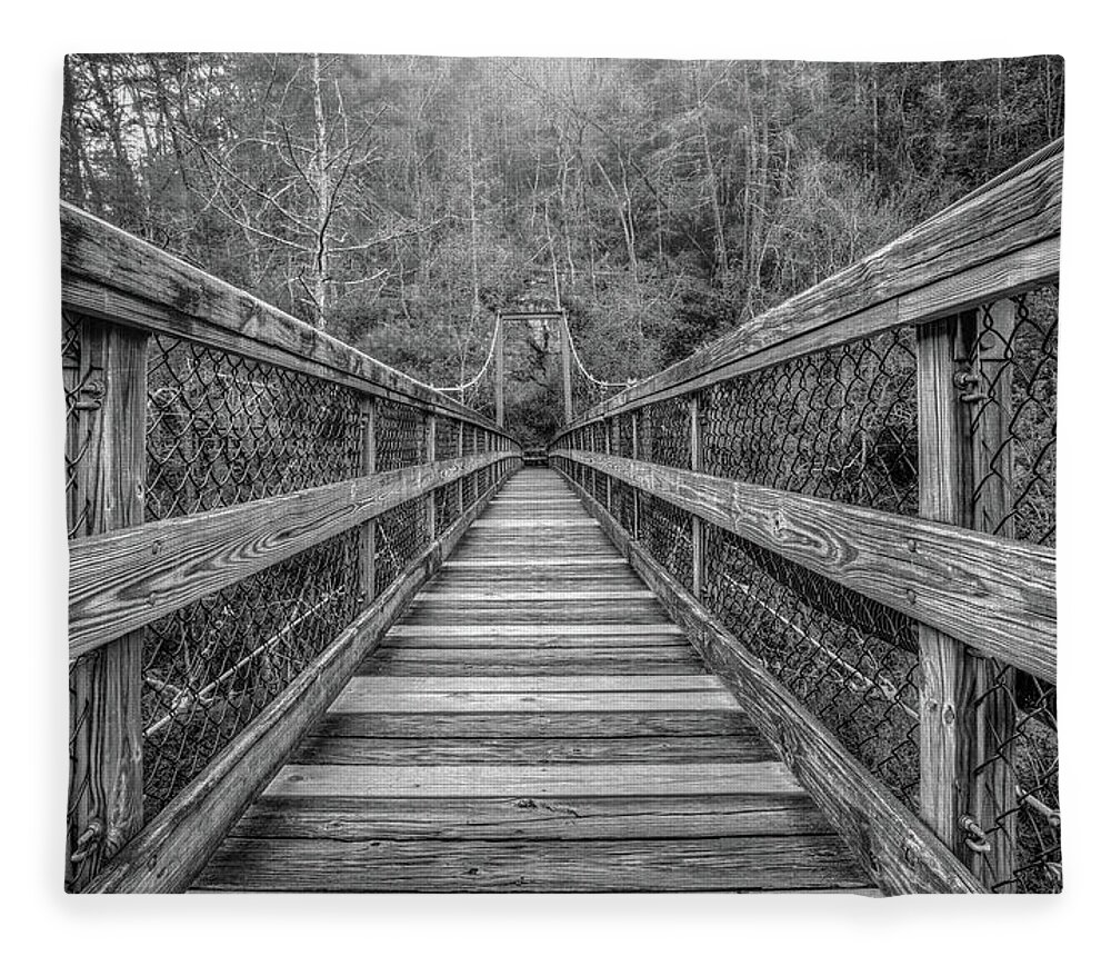 Tallulah Falls Bridge Fleece Blanket featuring the photograph Infinity by Anna Rumiantseva