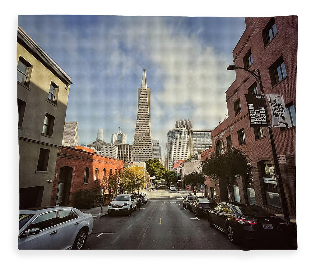 San Francisco Fleece Blanket featuring the photograph SF City Icon IP by Jonathan Nguyen
