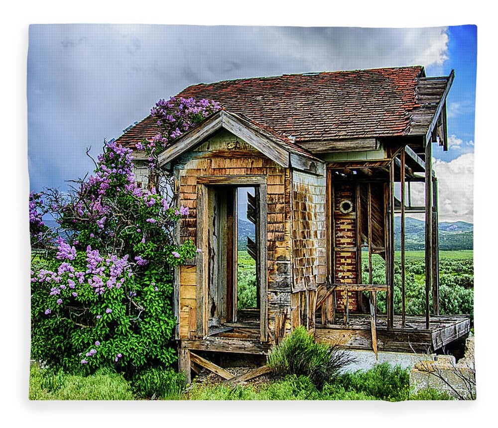 Fine Art Fleece Blanket featuring the photograph Lonely Lilacs #1 by Bryan Carter