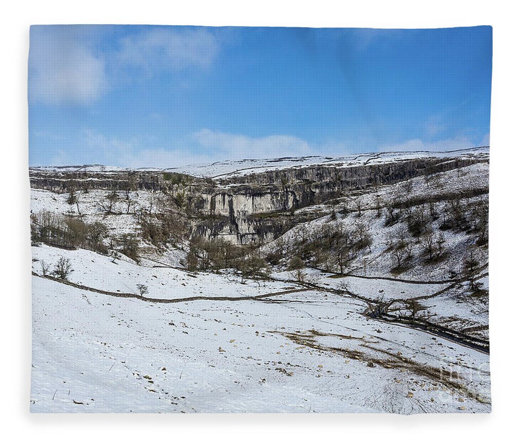 Uk Fleece Blanket featuring the photograph Malham Cove, Yorkshire Dales #1 by Tom Holmes Photography