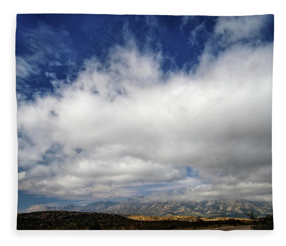 Mountains Fleece Blanket featuring the photograph Mountain and Sky #1 by George Taylor