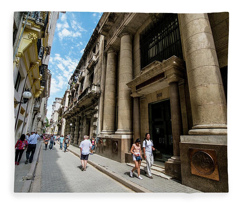 Cuba Fleece Blanket featuring the photograph Obispo Street, Habana vieja. Cuba #2 by Lie Yim