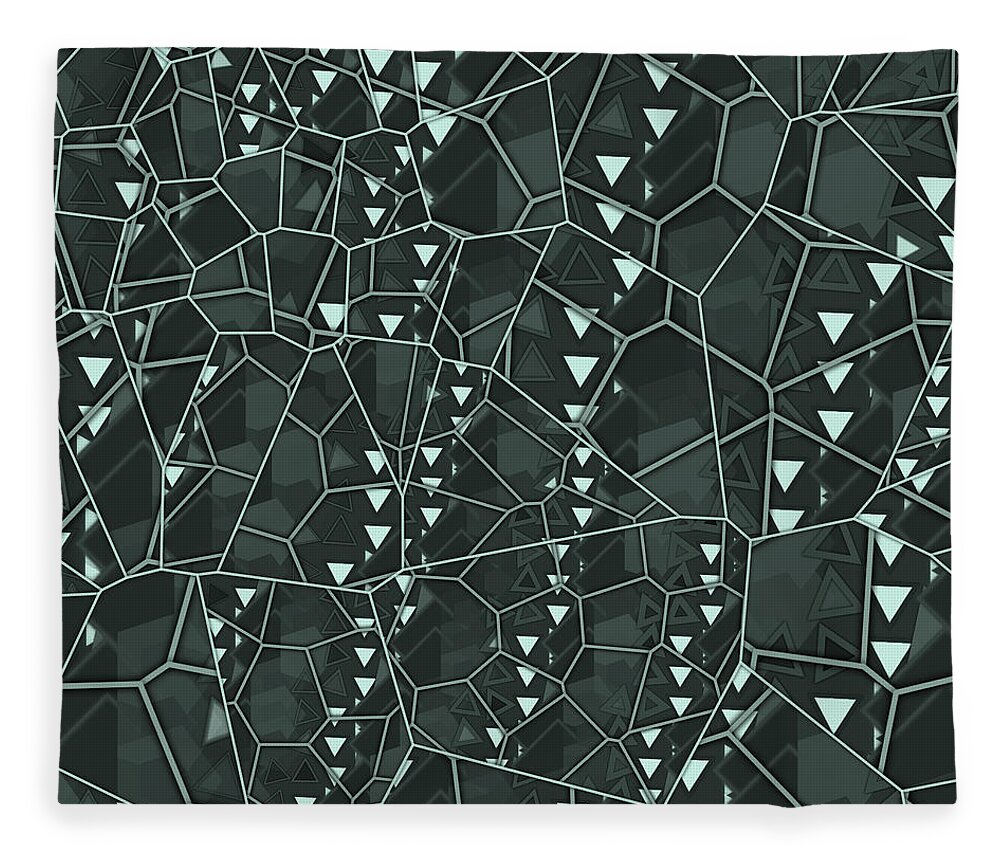 Abstract Fleece Blanket featuring the digital art Pattern 12 by Marko Sabotin