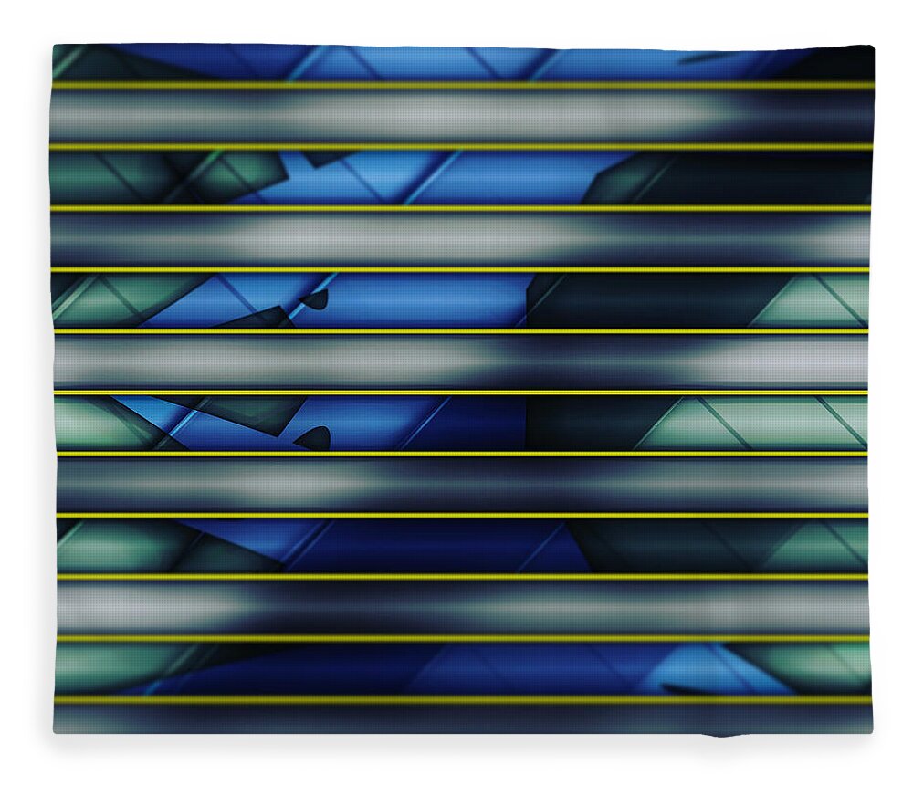 Abstract Fleece Blanket featuring the digital art Pattern 19 by Marko Sabotin