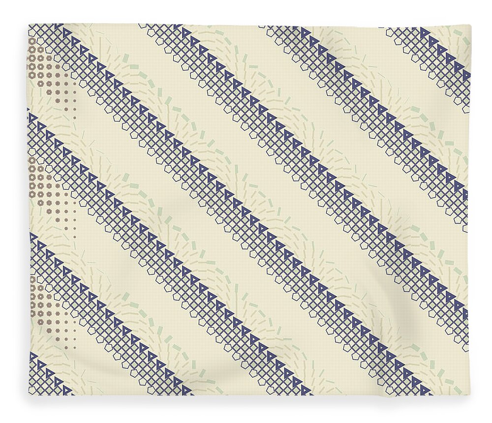 Abstract Fleece Blanket featuring the digital art Pattern 2 by Marko Sabotin