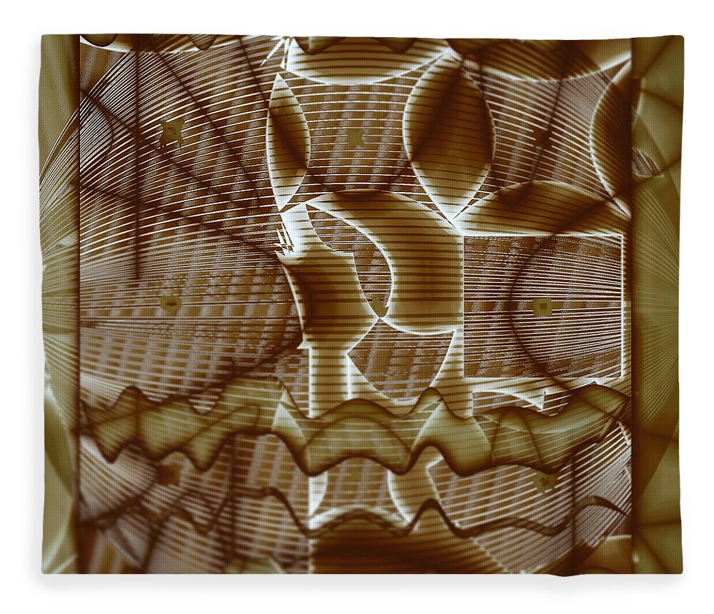 Abstract Fleece Blanket featuring the digital art Pattern 28 by Marko Sabotin