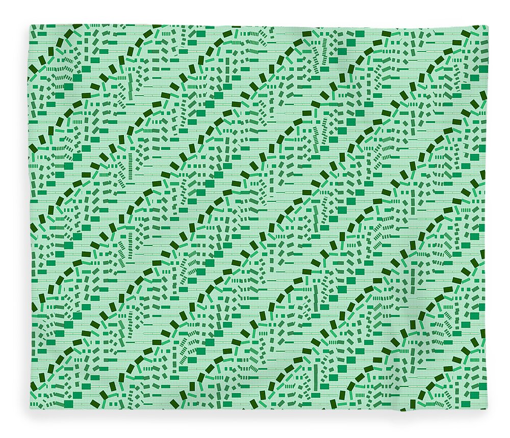 Abstract Fleece Blanket featuring the digital art Pattern 4 by Marko Sabotin