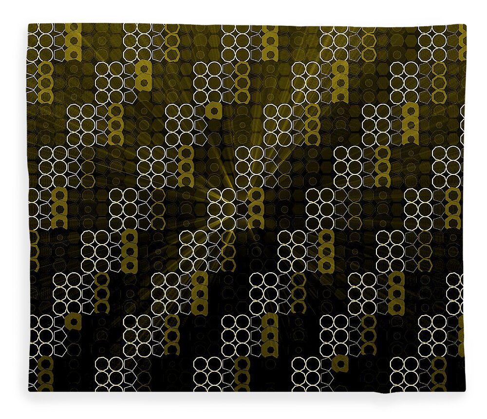 Abstract Fleece Blanket featuring the digital art Pattern 40 by Marko Sabotin