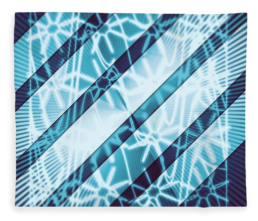 Abstract Fleece Blanket featuring the digital art Pattern 46 #1 by Marko Sabotin