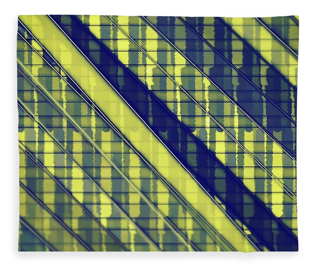 Abstract Fleece Blanket featuring the digital art Pattern 52 by Marko Sabotin