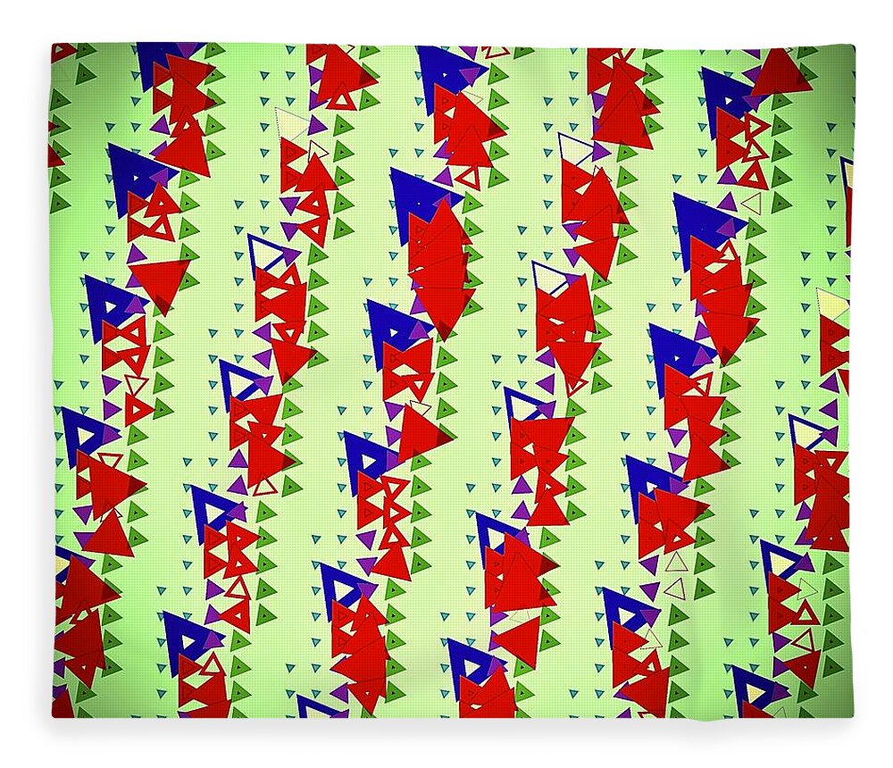 Abstract Fleece Blanket featuring the digital art Pattern 6 #1 by Marko Sabotin