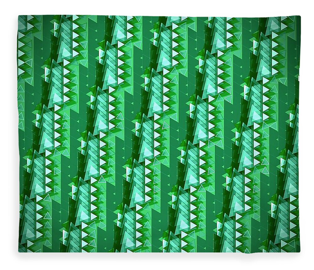 Abstract Fleece Blanket featuring the digital art Pattern 7 #1 by Marko Sabotin