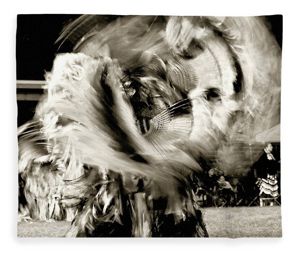 Fancy Dancer Fleece Blanket featuring the photograph Pow Wow Dancer by Cynthia Dickinson