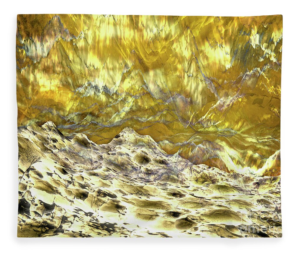 Space Fleece Blanket featuring the digital art Reflections of Another World by Phil Perkins