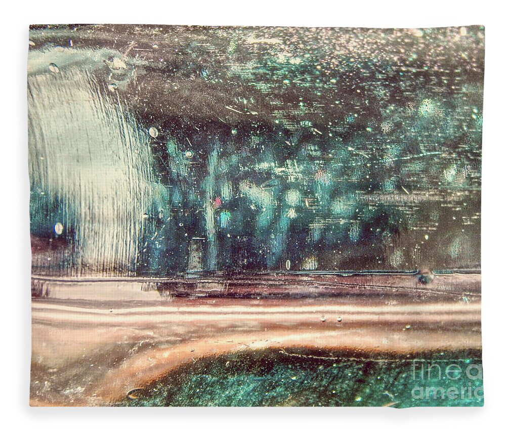 Photography Fleece Blanket featuring the photograph Reflections of Vintage Glass #1 by Phil Perkins