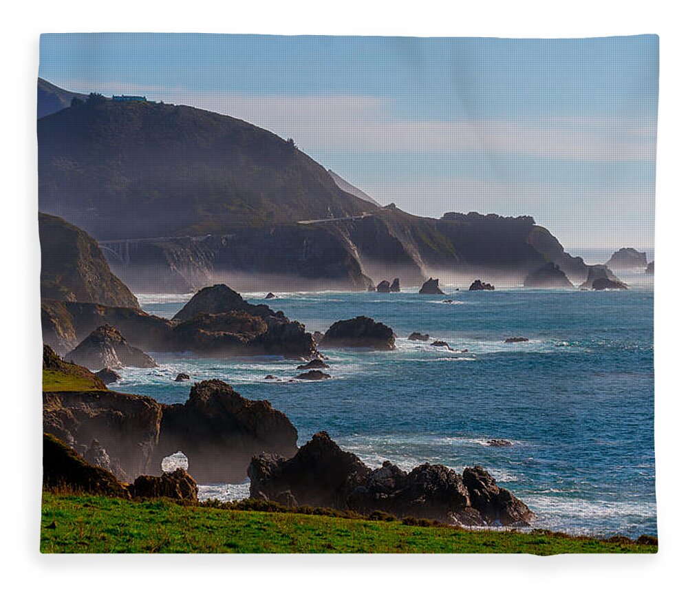 Rocky Point Fleece Blanket featuring the photograph Rocky Point by Derek Dean