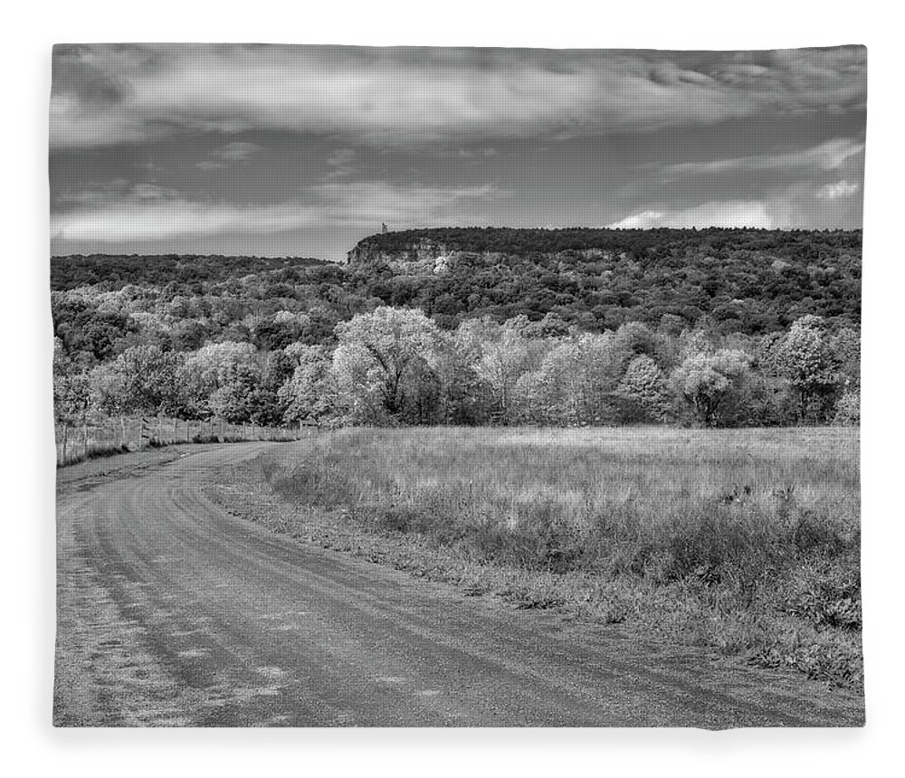 Shawangunk Fleece Blanket featuring the photograph Shawangunk Mountain Hudson Valley NY by Susan Candelario