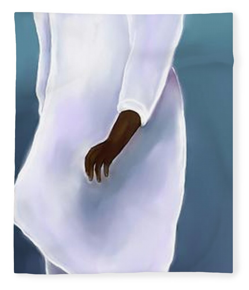 Spiritual Artwork Fleece Blanket featuring the digital art Spiritual Ecstasy #1 by Carmen Cordova