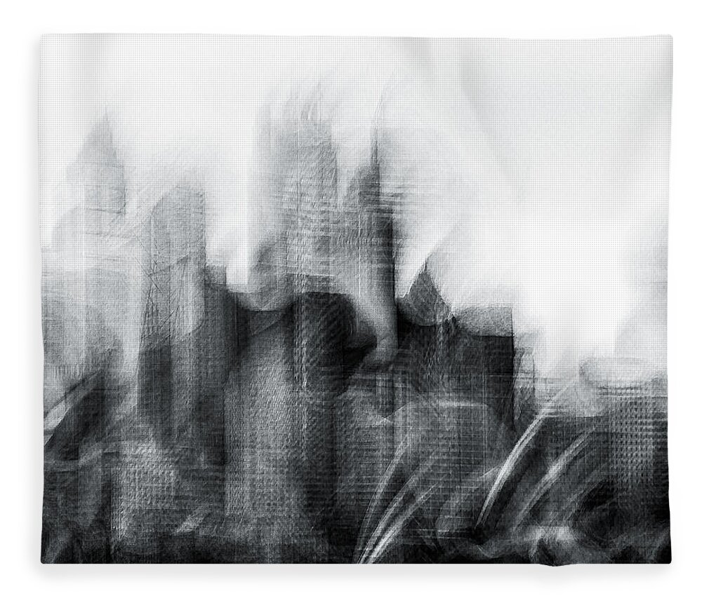 Monochrome Fleece Blanket featuring the photograph The Arrival by Grant Galbraith