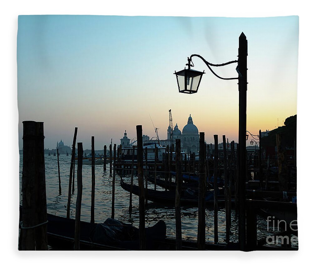 Italy Fleece Blanket featuring the photograph Venice in the Evening #1 by Andy Myatt
