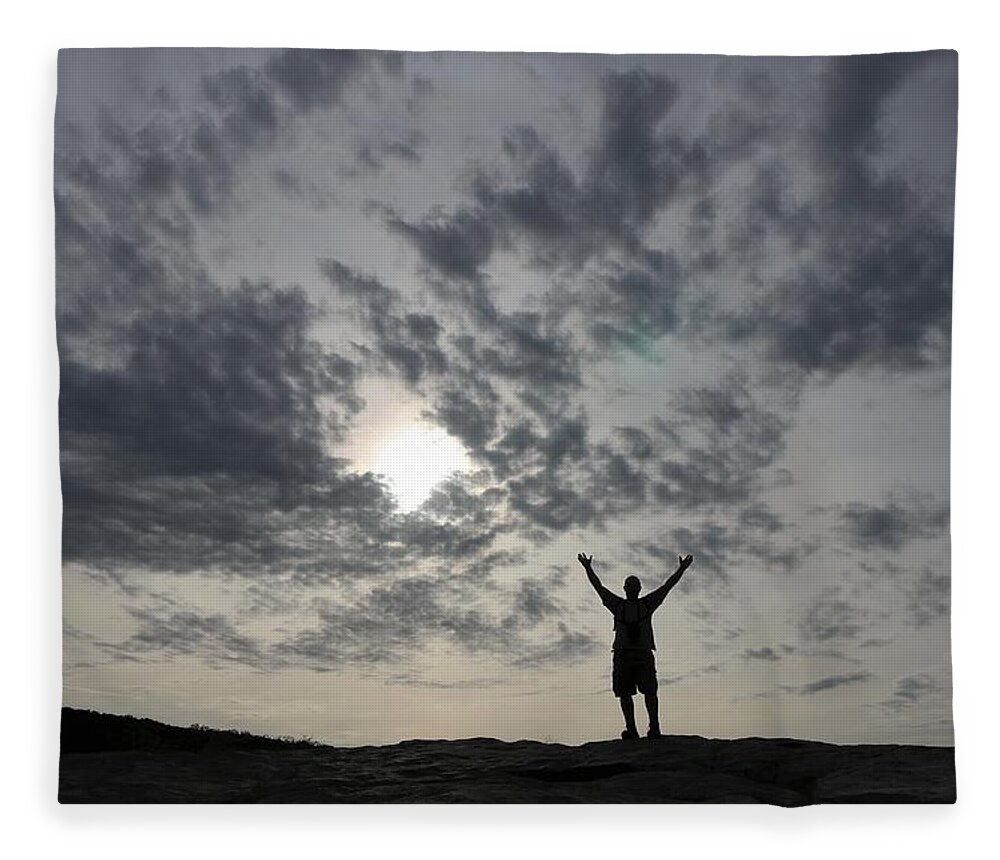 Hiking Fleece Blanket featuring the photograph Victory by Christy Pooschke