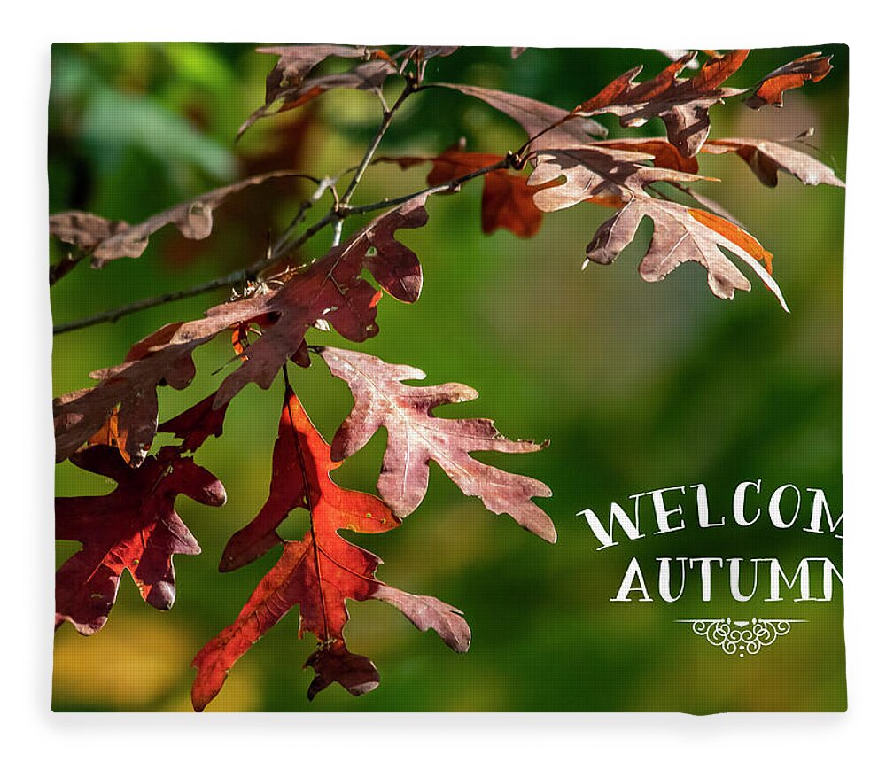 Autumn Fleece Blanket featuring the photograph Welcome Autumn #1 by Cathy Kovarik