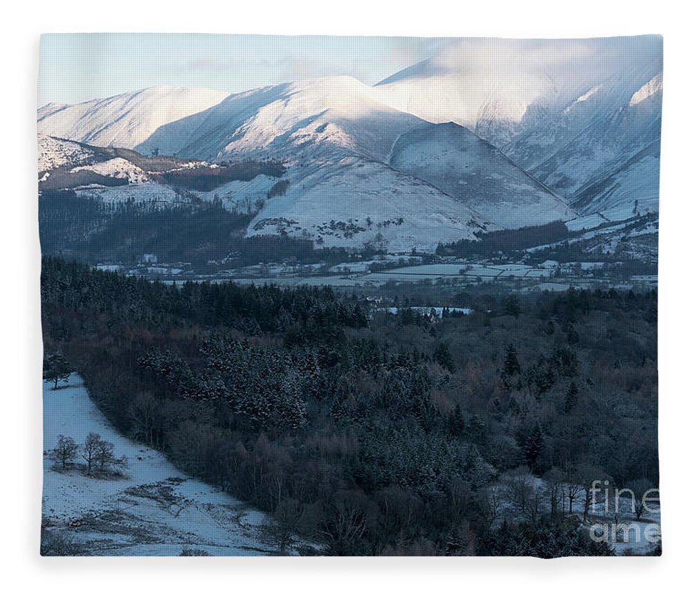 Photographer Fleece Blanket featuring the photograph Winter Mountains, Cumbria #2 by Perry Rodriguez