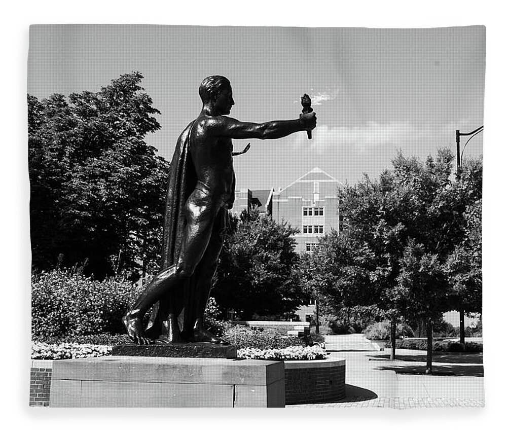 Tennessee Vols Fleece Blanket featuring the photograph University of Tennesse Torchbearer flame by Eldon McGraw