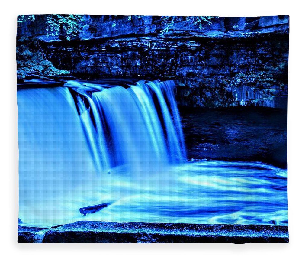  Fleece Blanket featuring the photograph Great Falls by Brad Nellis