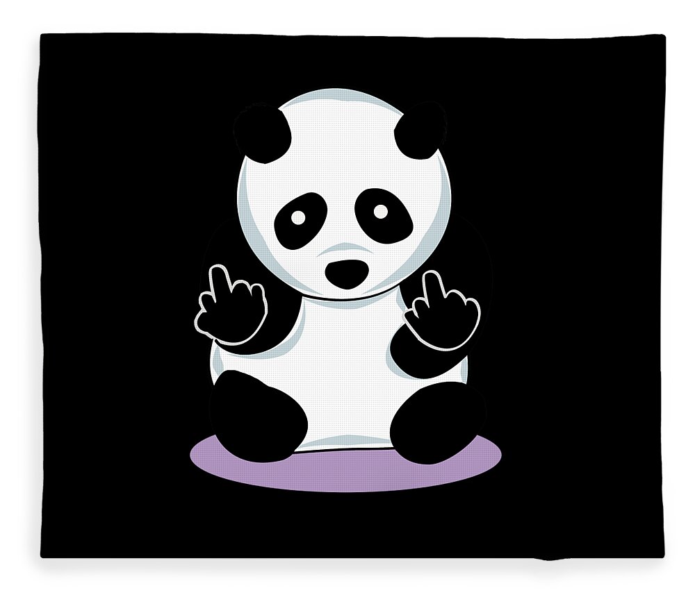 Cute Panda Zoo Animal Rights Comic Gift Fleece Blanket by Lukas Davis -  Pixels