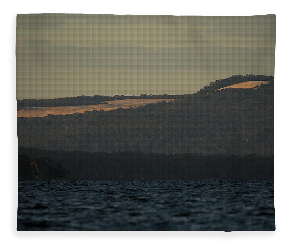 Tree Fleece Blanket featuring the photograph 1808rise1 by Nicolas Lombard