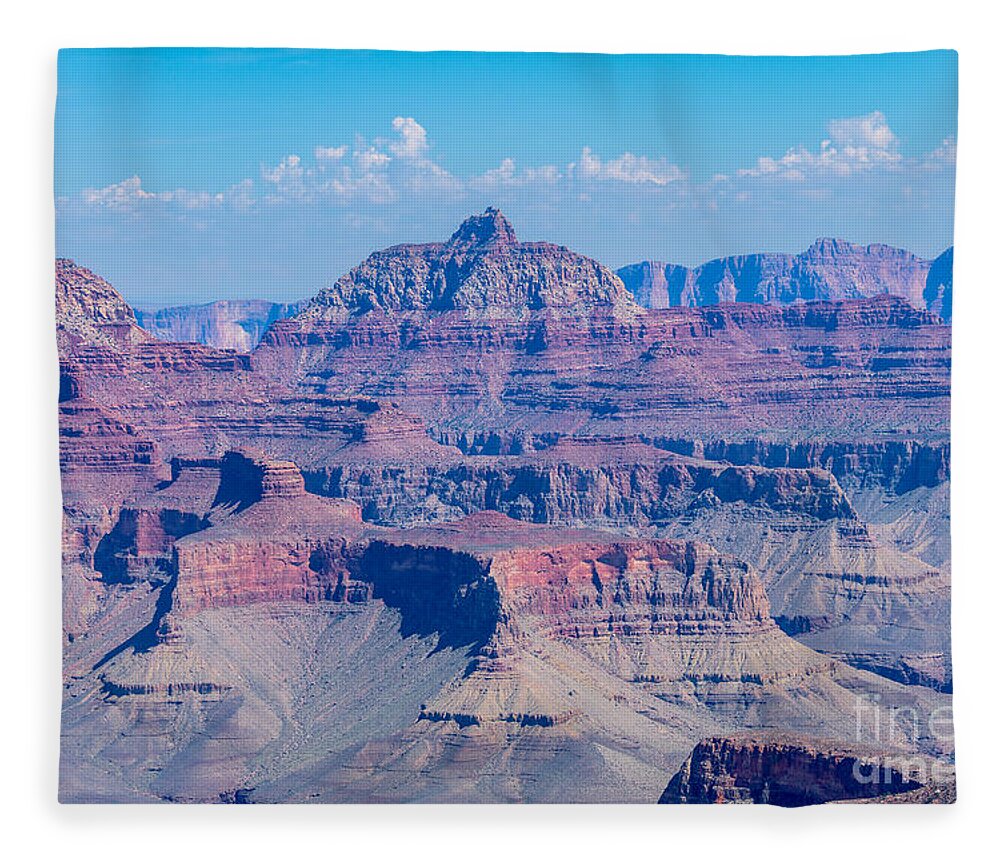 The Grand Canyon Fleece Blanket featuring the digital art The Grand Canyon #19 by Tammy Keyes