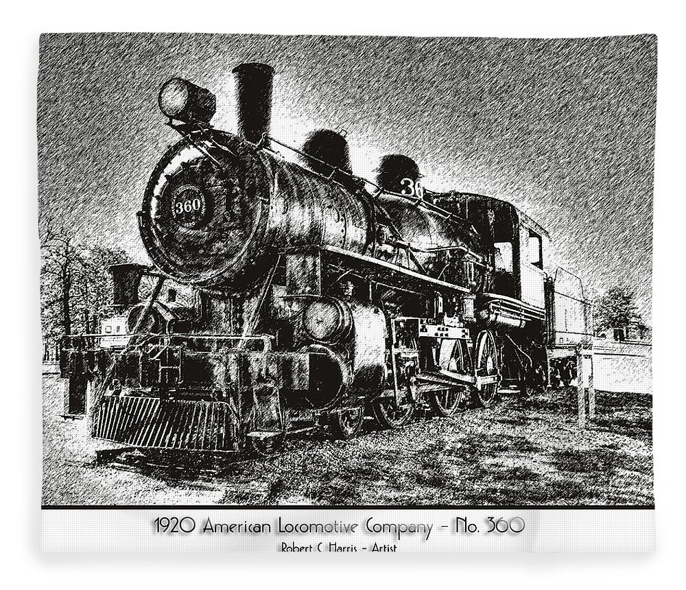 Fine Art Fleece Blanket featuring the photograph 1920 American Locomotive No. 360 by Robert Harris